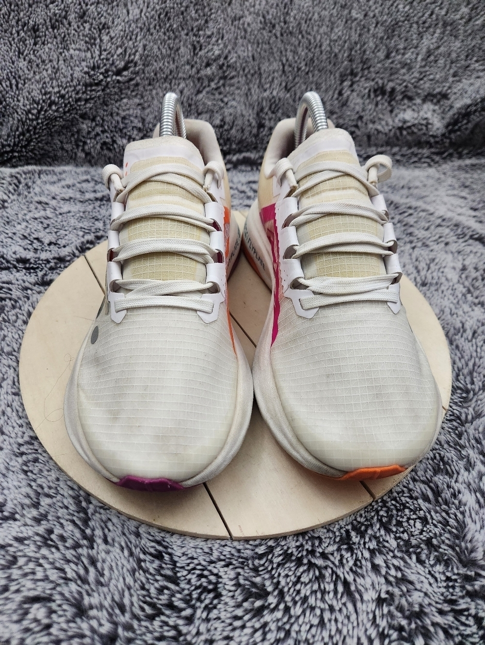 Nike ZoomX Ultrafly Trail Prototype Ivory Orange Running Shoes Women's Size 8 - Picture 3 of 9